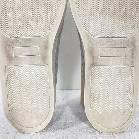 M. GEMÍ Womens Grey Leather Weave Slip On Loafer Made In Italy Shoes SZ EU 39.5 - Picture 10 of 12